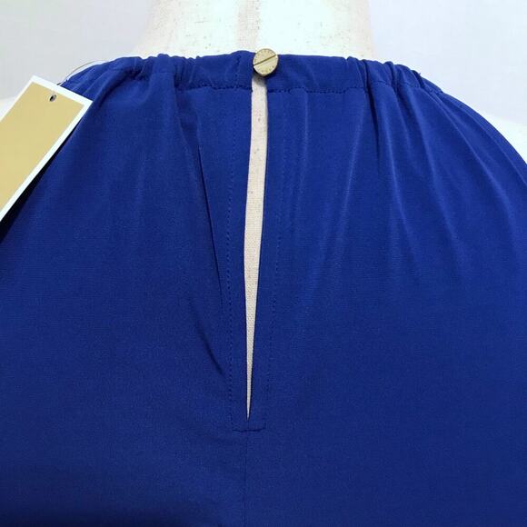 Michael Kors NWT Royal Blue Sleeveless Blouse Women XL - Picture 6 of 11